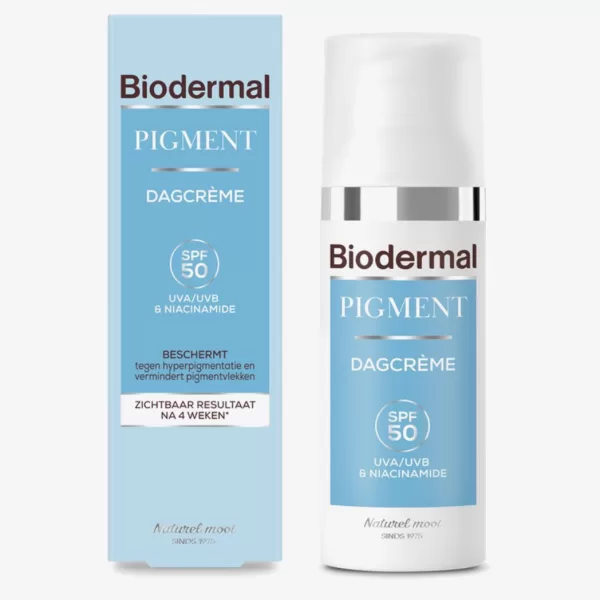 Biodermal Pigment Dagcrème SPF 50 - Vermindert Hyperpigmentatie, Pigmentvlekken - Hydrateert en Verstevigt - 50 ml