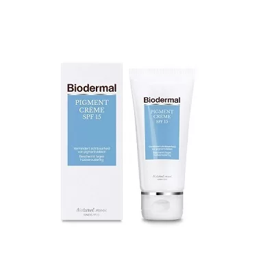 Biodermal Pigmentcreme für Gesicht & Hals 50ml - Reduziert Pigmentflecken, SPF 15, intensive Hydration, für einen ebenmäßigen Teint