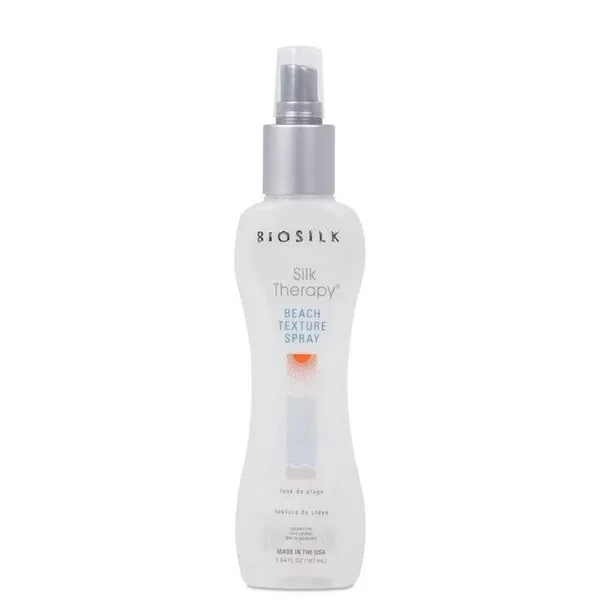 Biosilk Silk Therapy Beach Texture Spray 167ml - Natuurlijke zijde, volume, golven, zeezout, SLS-vrij, voor een stralende beach look