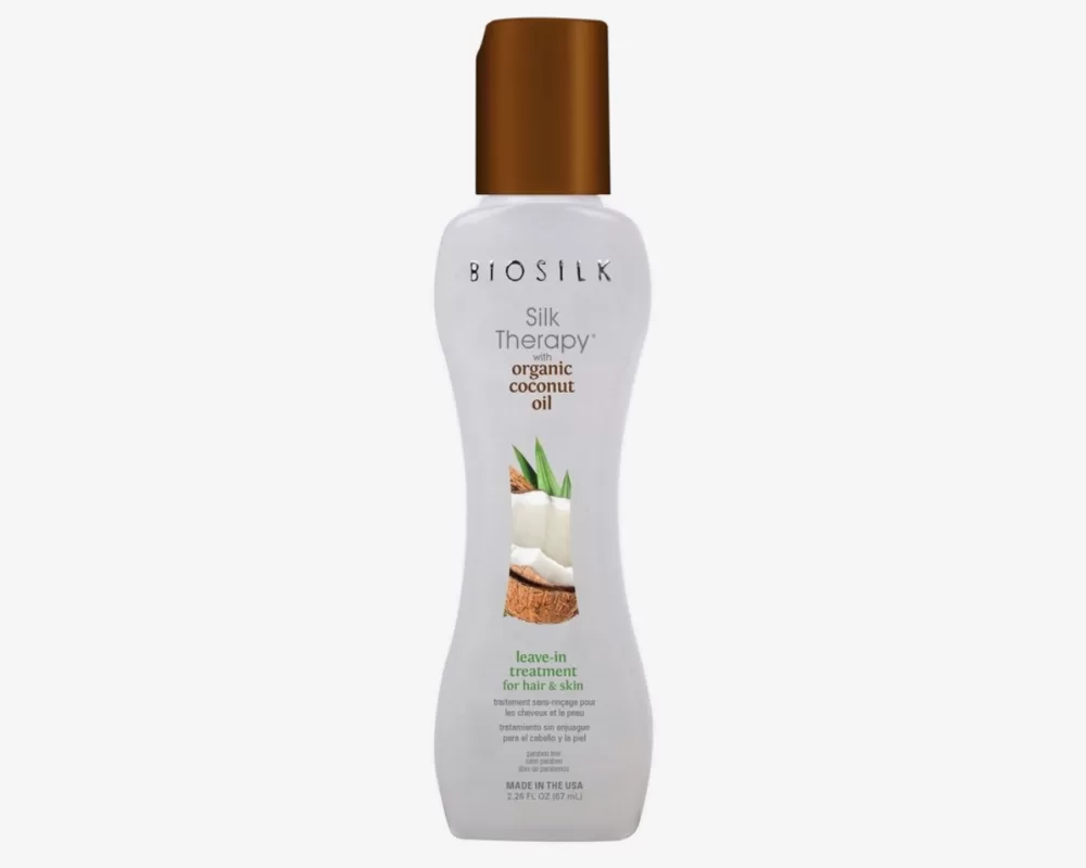 BioSilk Coconut Oil Leave-In Treatment 67ml - Hydraterend voor Haar & Huid, Tegen Kroes & Pluis, Lichtgewicht, Organische Kokosolie, Fantastische Geur