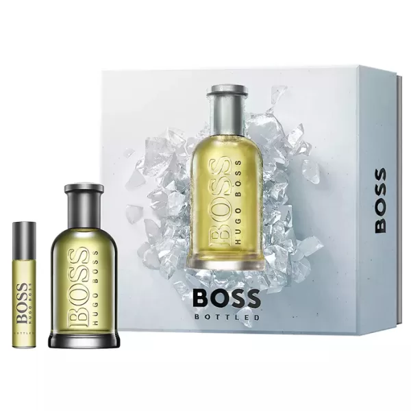 Boss Bottled Eau de Toilette Set 100 ml + 10 ml Travel Spray – Herrenduft, Parfum Geschenkset, Eleganter Duft für Männer