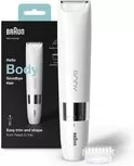 Braun Body BS1000 Mini Trimmer - Elektrische Ontharing voor Mannen en Vrouwen - 100% Waterdicht, Compact, Precisie Snijtechnologie - Wit