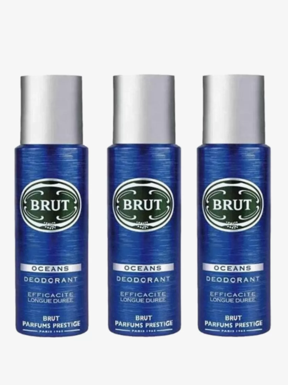 Brut Deospray Oceans 3x200ml - Voordeelverpakking voor 24 uur bescherming tegen transpiratie en geur - Iconische mannengeur