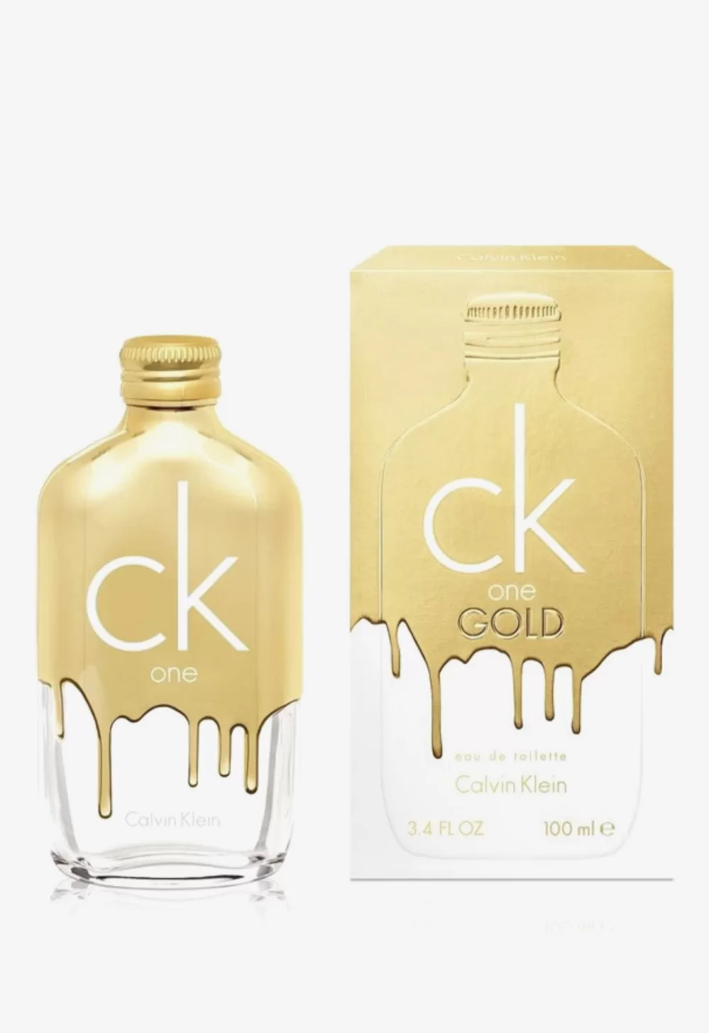 Calvin Klein CK One Gold 100 ml Eau de Toilette - Unisex Duft, Hölzerne Eleganz mit Noten von Feige, Bergamot & Jasmin