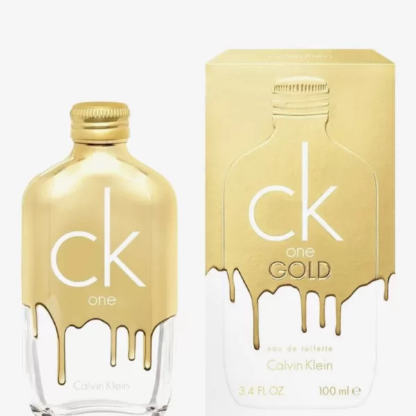 Calvin Klein CK One Gold 100 ml Eau de Toilette - Unisex Duft, Hölzerne Eleganz mit Noten von Feige, Bergamot & Jasmin