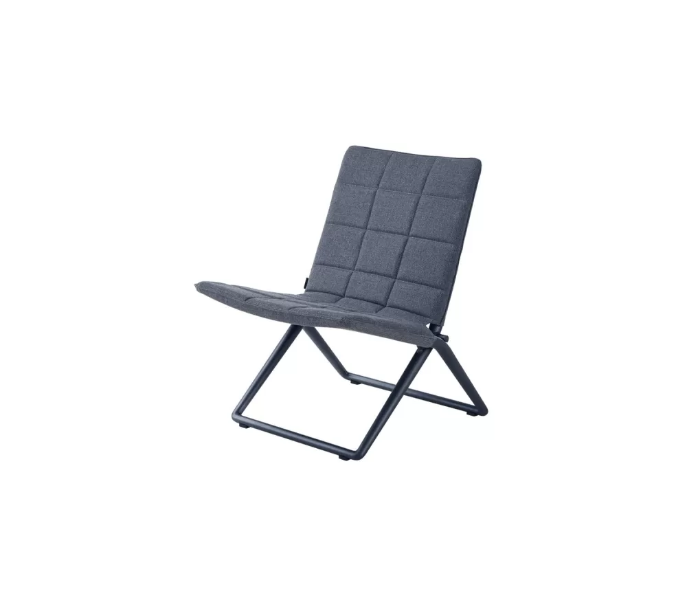 Cane-line Traveller Klappbarer Loungestuhl in Lava Grey – Witterungsbeständig, Bequem, Leicht, Ideal für Garten & Terrasse, 61x72x78 cm