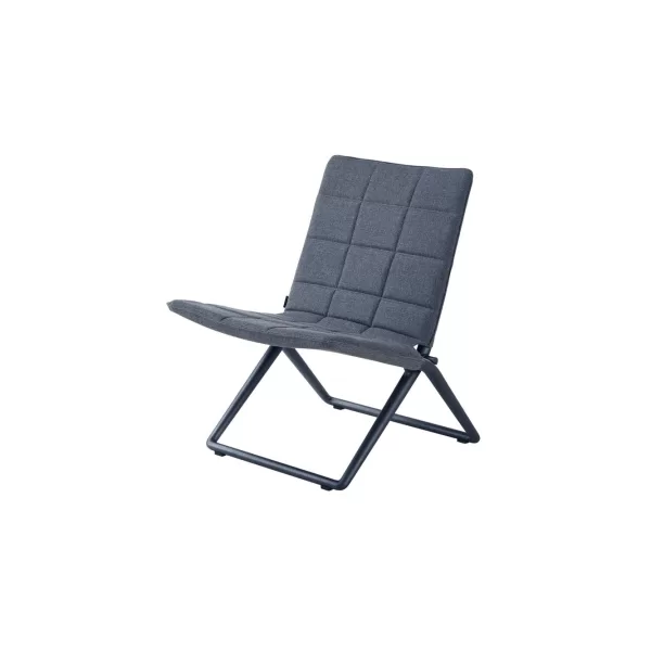 Cane-line Traveller Klappbarer Loungestuhl in Lava Grey – Witterungsbeständig, Bequem, Leicht, Ideal für Garten & Terrasse, 61x72x78 cm