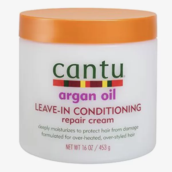 Cantu Argan Oil Leave-In Repair Cream 473ml - Shea Butter, Hydraterend, Vermindert Frizz, Voor Gezond en Glanzend Haar