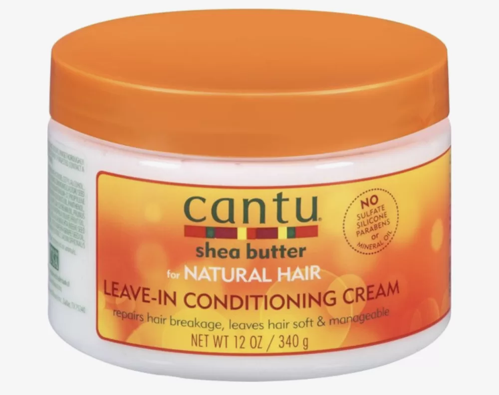 Cantu Leave-In Conditioning Cream 340g - 100% Pure Shea Butter, Natuurlijke Olie, Voor Krullend en Kinky Haar, Zonder Chemische Ingrediënten