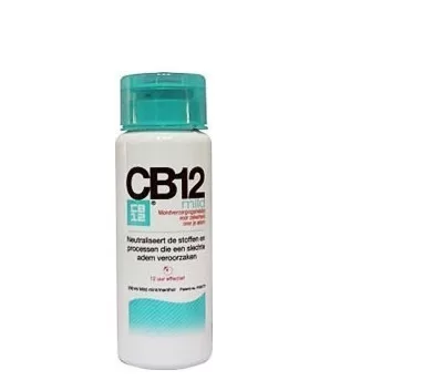 CB12 Mondwater Mild 250 ml – Effectieve Mondspoeling voor Frisse Adem tot 12 Uur, Milder Mint Smaak, 24 Uur Bescherming tegen Slechte Adem