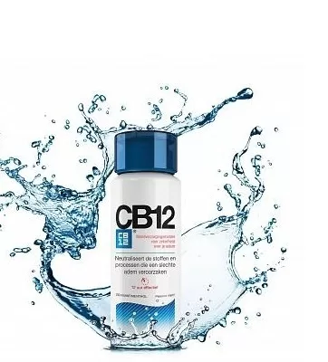 CB12 Mondwater Regular 250 ml - 12 Uur Frisse Adem, Wetenschappelijk Bewezen, Mint Smaak, Met Zink & Chloorhexidine, 0,05% Fluoride