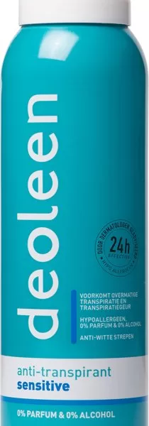 DEOLEEN Sensitive Anti-Transpirant Spray - 150 ml | Hautfreundlicher Schutz, langanhaltend & sanft für empfindliche Haut