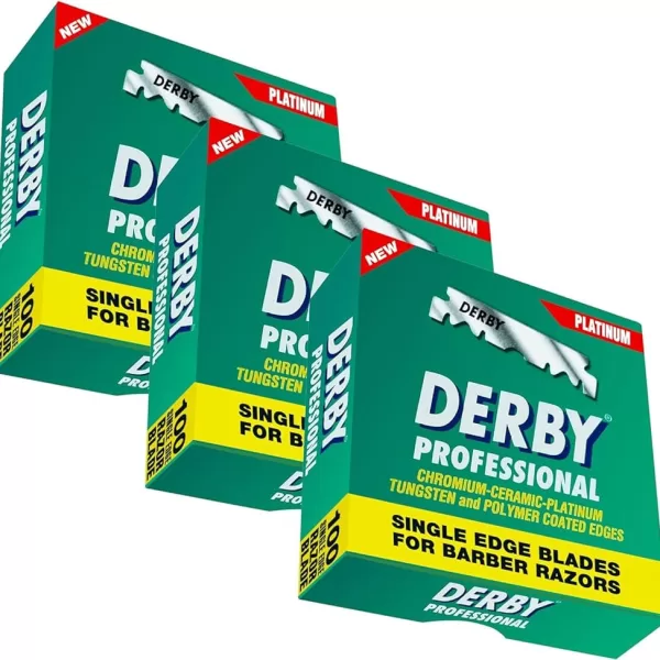 Derby Extra Dubbelzijdige Scheermesjes Plat - 300 Stuks (20x5) - Scherpe Kwaliteit voor Traditioneel Scheren