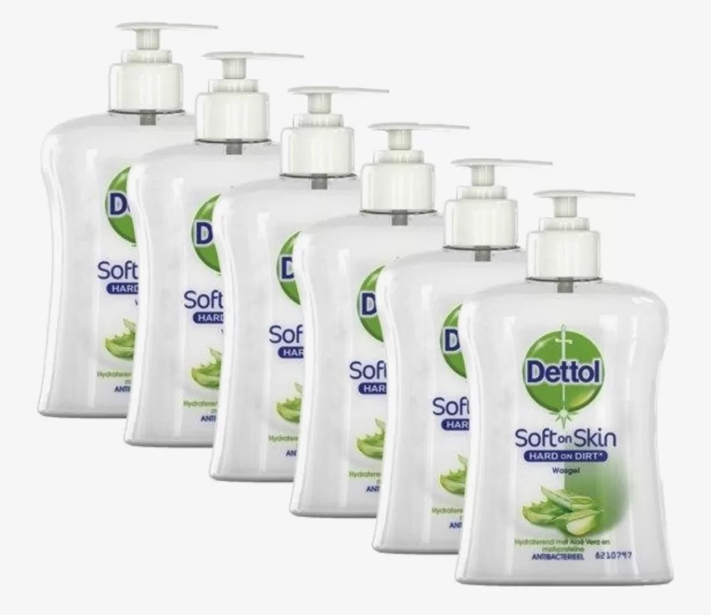 Dettol Handzeep Hydraterend met Aloë Vera - Antibacterieel - 250ml x6 - Dermatologisch Getest - Heerlijke Geur, Zorgt voor Grondige Reiniging