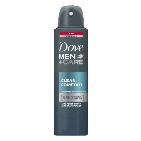 Dove Clean Comfort Deodorant Spray 150ml - 48 Stunden Schutz vor Schweiß- und Körpergerüchen, erfrischender Duft, für Männer und Frauen