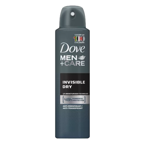 Dove Men+Care Invisible Dry Spray 150ml - Zweetbescherming zonder Witte Vlekken - Effectieve Deodorant voor Mannen