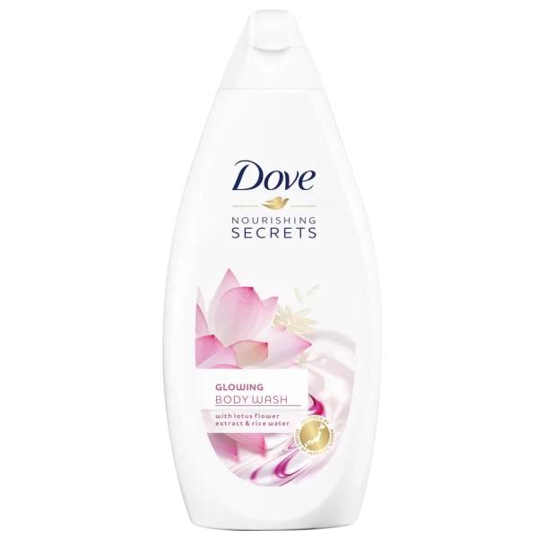 Dove Nourishing Secrets Glowing Body Wash 500ml - Met Lotusbloem Extract & Rijstmelk voor een Gezonde Gloed - Hydratatie & Verzorging