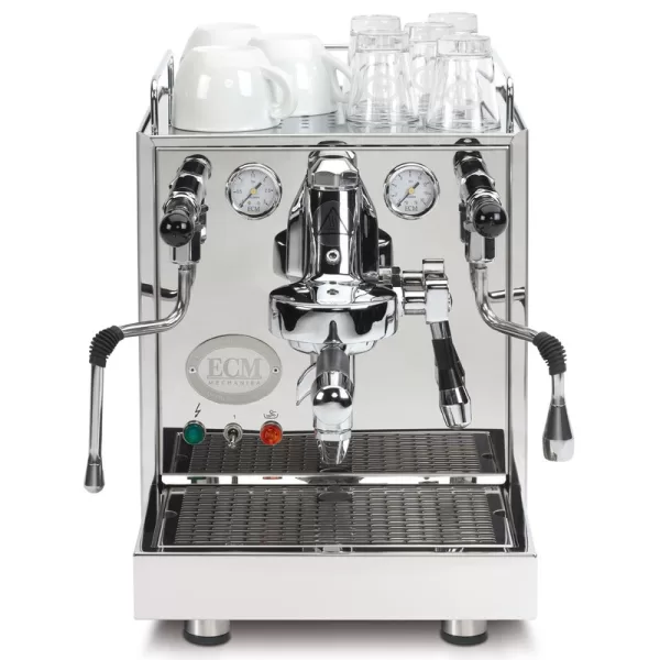 ECM Technika V Profi PID Espressomaschine - 2,1L Edelstahlkessel, PID Steuerung, 3,0L Wassertank, 2 Siebträger, ideal für Profis & Kaffeeliebhaber