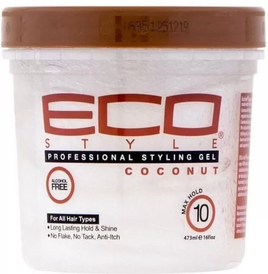 Eco Styler Coconut Oil Styling Gel - 473ml, 100% Pure Kokosolie, Gewichtloos, Gezonde Glans & Superieure Hold voor Haarverzorging