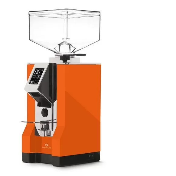 Eureka Mignon Specialita 16CR Mühle - Orange - Stufenlose Mahlgradverstellung, leiser Betrieb, Touchscreen, 55mm Mahlscheiben für perfekten Espresso