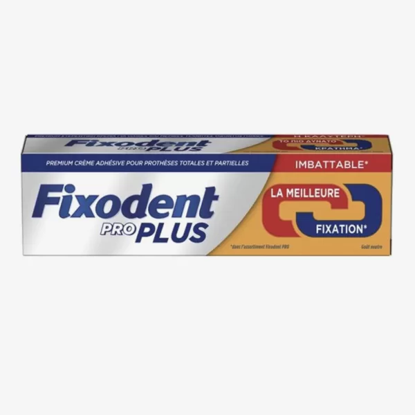 Fixodent Pro Plus Dual Power Kleefpasta - 40g - Neutrale smaak, 88% fixatie, langdurige grip voor kunstgebit, voorkomt voedselresten.