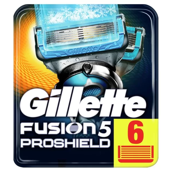 Gillette Fusion ProShield Chill Scheermesjes - 6 Stuks | Flexball Technologie voor Glad Scheren en Huidbescherming