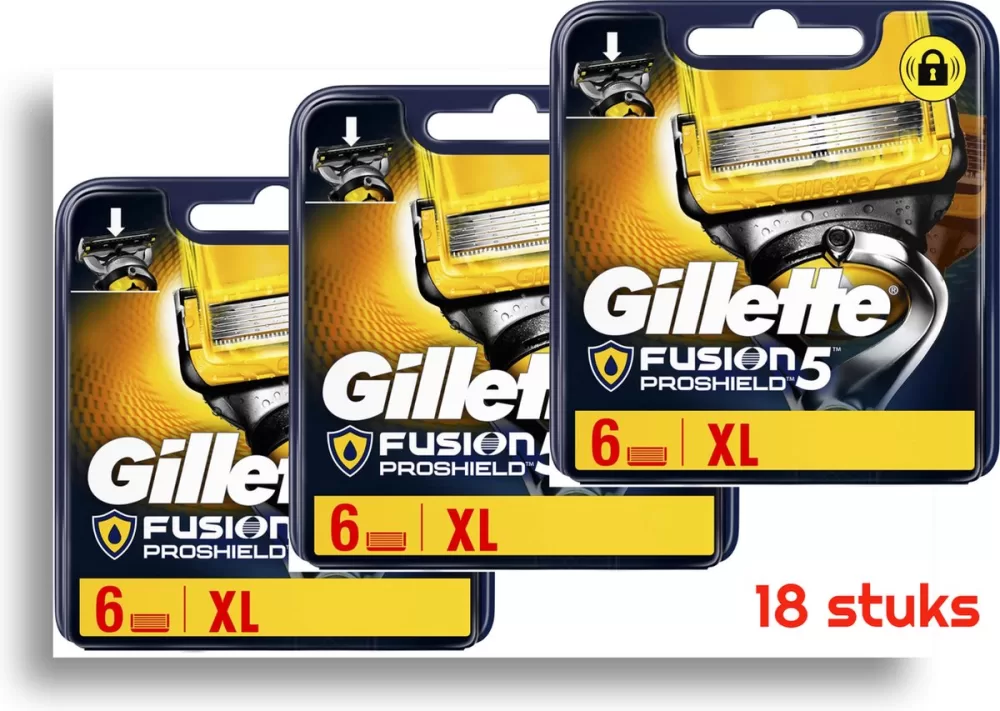 Gillette Fusion Proshield Rasierklingen - 18er Pack - Hochwertige Scheermesjes für sanfte und präzise Rasur