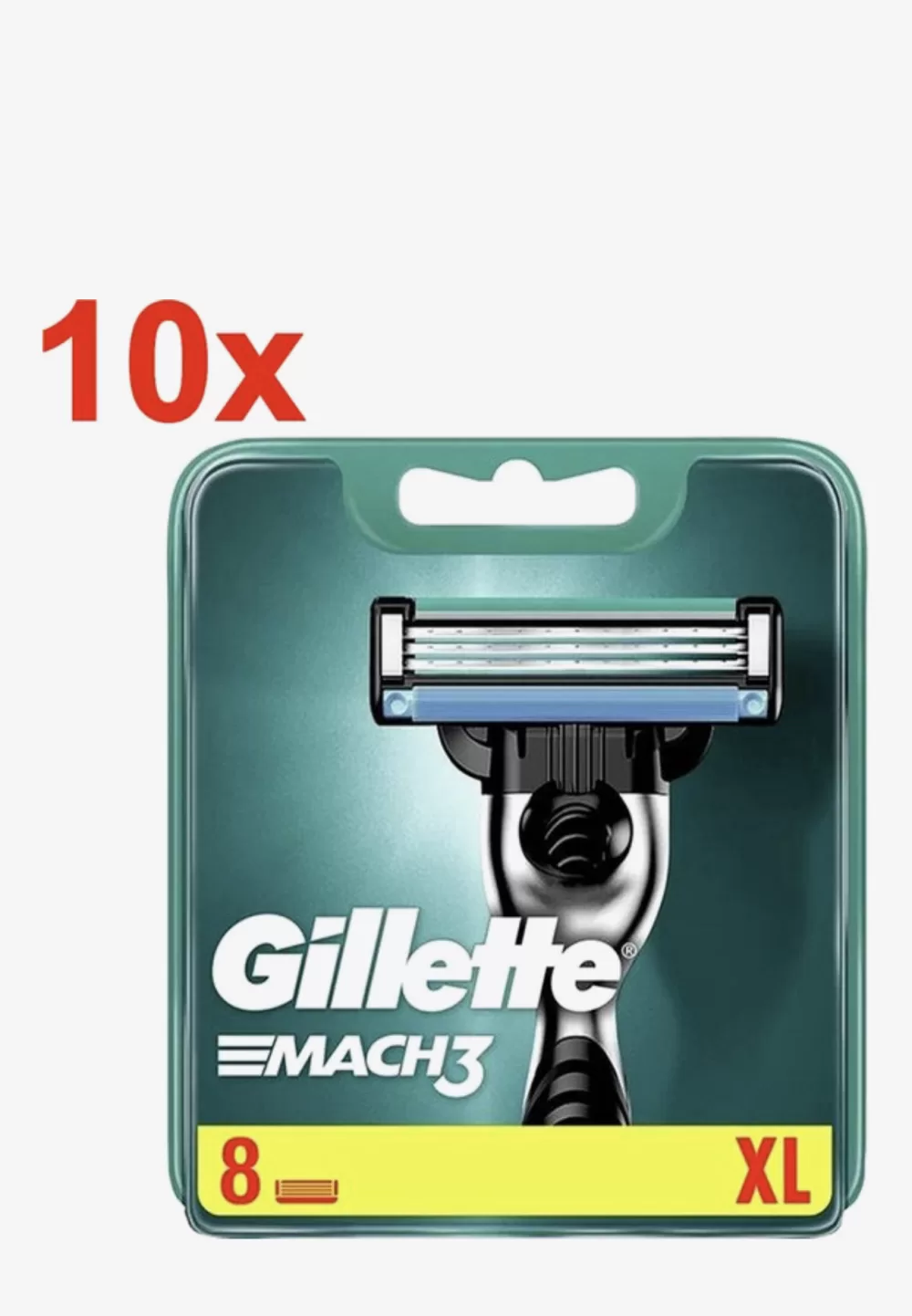 Gillette Mach3 Navulmesjes - 80 Stuks (8-pack x 10) DuraComfort Scheermesjes voor Comfortabel Scheren, Compatibel met Mach3 Systemen