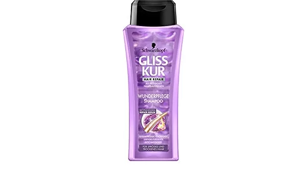 Gliss Kur Wunderpflege Shampoo 250ml - Intensivpflege für gesundes, glänzendes Haar - Feuchtigkeit & Reparatur für strapaziertes Haar