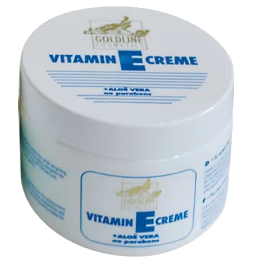 Goldline Cosmetics Vitamin E Crème 250ml - Bescherming tegen vervuiling & UV-stralen, met Aloë Vera voor normale huid, Versterkt herstel & doorbloeding