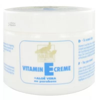 Goldline Vitamine E Creme 250ML für Normale Haut mit Aloë Vera – Beschützt, Belebt & Herstelt de Huid, Frisch Gefühl