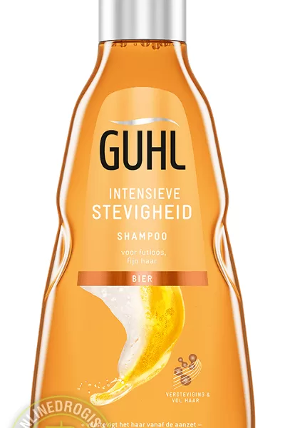 Guhl Intensieve Stevigheid Shampoo 250ML - Verstevigt Haar, 80% Sterker, Meer Volume, Bescherming Tegen Haarbreuk, Met Bier, Gerst en Mout