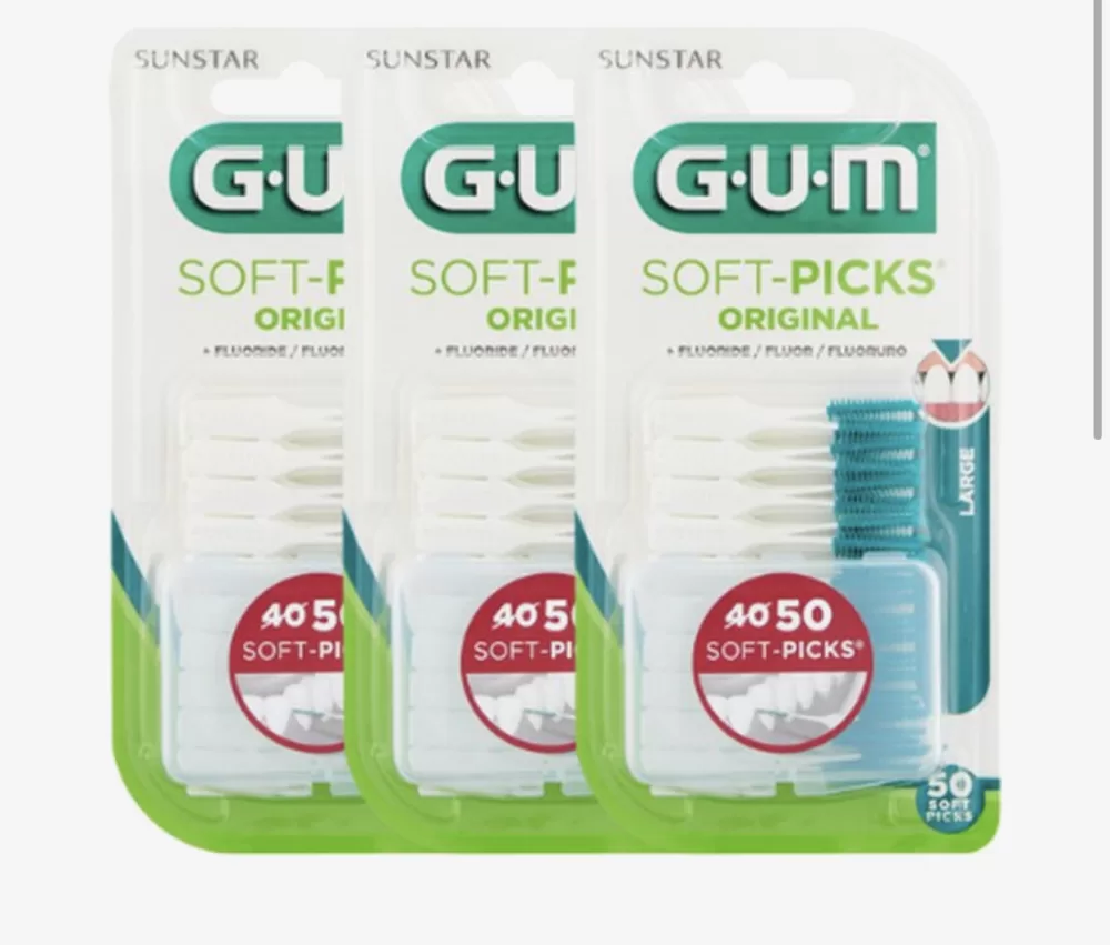 GUM Soft-Picks Large - 3x50 Stuks - Voordeelverpakking voor Gezond Tandvlees - Ideaal voor Orthodontie en Implantaten