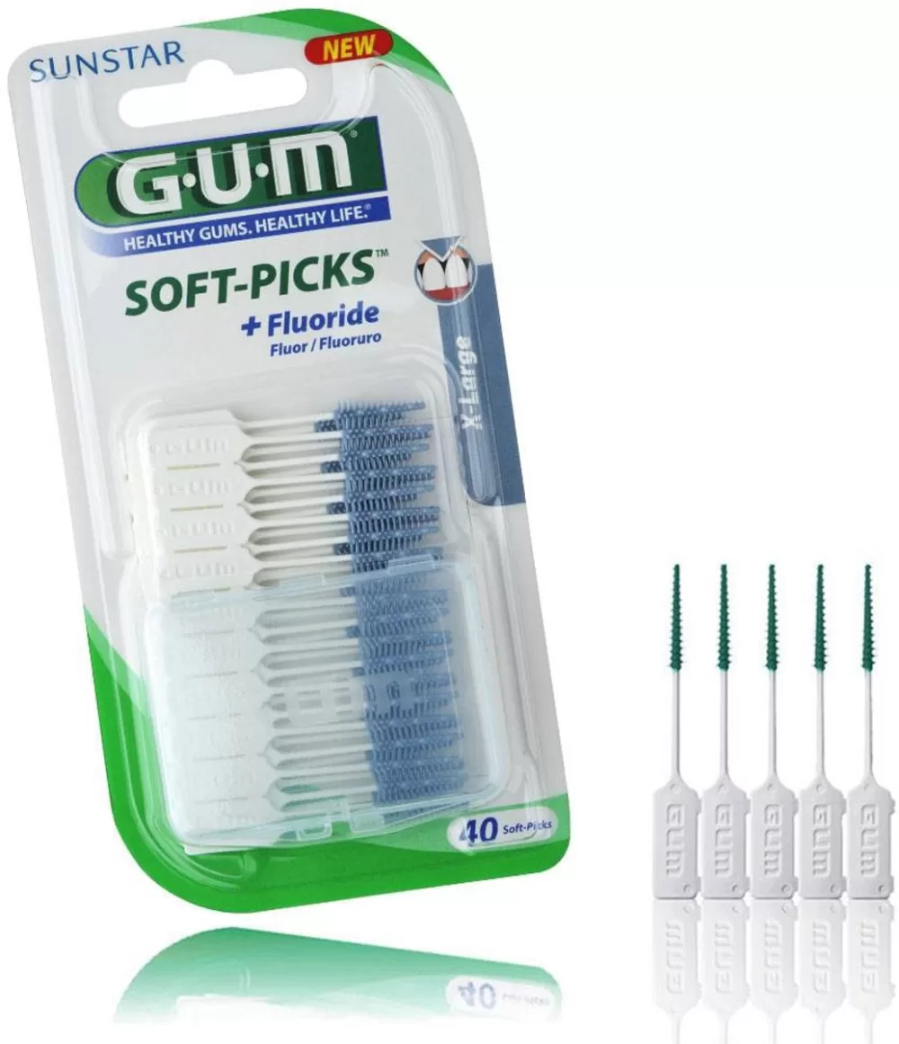 GUM Soft Picks X-Large - 3x40 Stuks - Interdentale Ragers voor Gezond Tandvlees - Voordeelverpakking - Ideaal voor Orthodontie & Implantaten