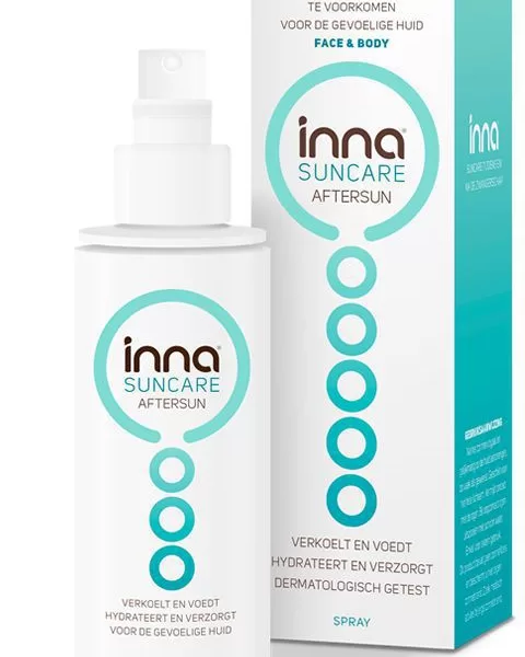 Inna Suncare Aftersun Spray 150ml - Verkoelende Face & Body Lotion, Hydrateert en Voorkomt Striae na het Zonnen, Ideaal voor Zwangerschap