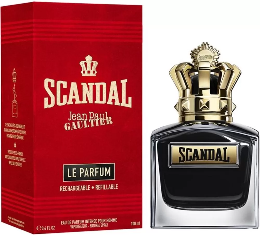 Jean Paul Gaultier Scandal pour Homme Le Parfum Refillable 100 ml - Intensives Eau de Parfum Spray für Herren - Duft von Jean Paul Gaultier