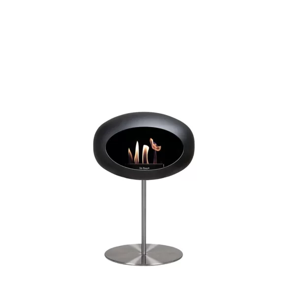 Le Feu Ground Steel Low Black Bioethanol Kamin – Eleganter Edelstahl Kamin für Innen & Außen, rauchfrei, mit vielseitigen Farbkombinationen