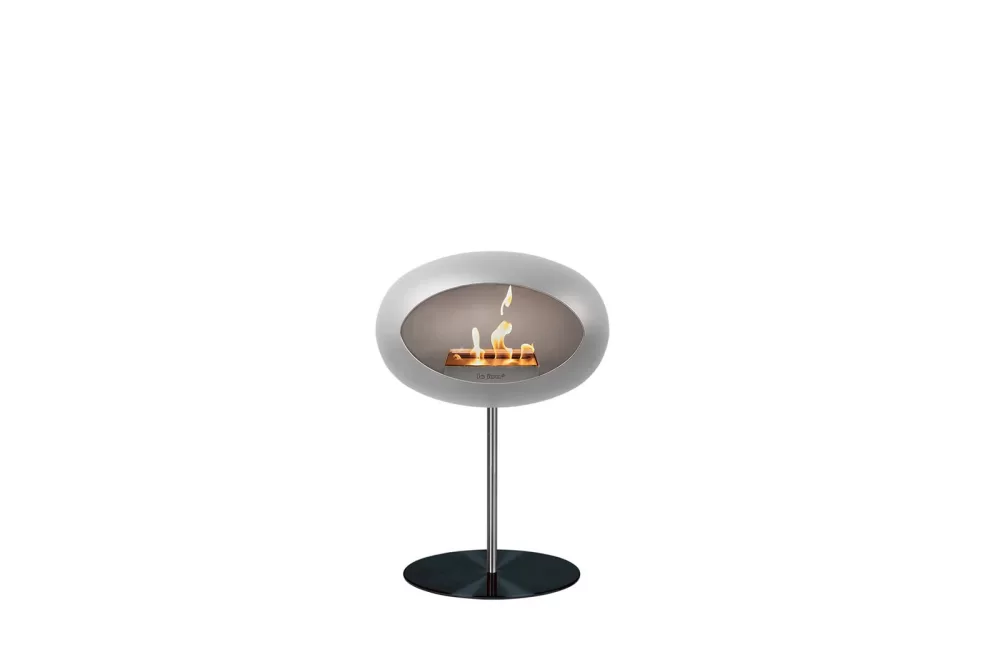 Le Feu Ground Steel Low Nickel Bioethanol Kamin - Eleganter Schwarz Edelstahl, minimalistisches Design, rauchfrei, ideal für Innen- und Außenbereich