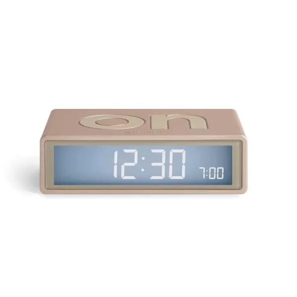 LEXON Flip+ Travel LCD-Wecker Gold | Reversibel, Touch-Sensor, Snooze-Funktion, Reisegröße, minimalistisches Design, 12 Farben verfügbar