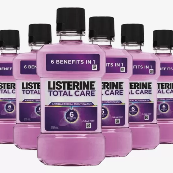 Listerine Total Care Mondwater - Voordeelverpakking 6x 500ml - 6-in-1 werking voor optimale mondhygiëne & tot 99% bacteriënverwijdering