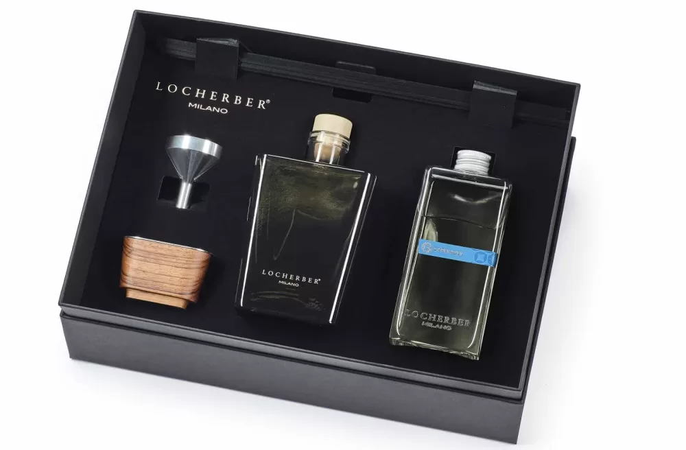 Locherber Milano Capri Azul Geschenkset 500 ml – Skyline Collection, Frischer Blumiger Raumduft mit Zitrone, Jasmin & Moschus