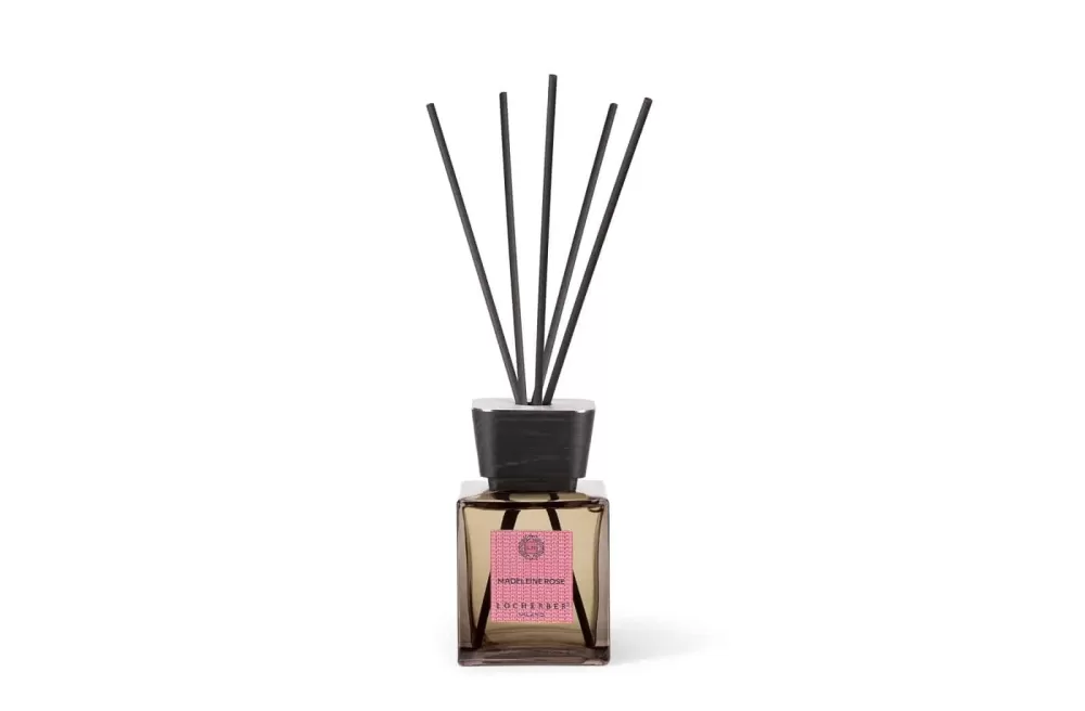 Locherber Milano Madeleine Rose Diffuser 250 ml | Mood Collection | Floraler Raumduft mit Damaszener Rose, Cassis, Vanille & Eukalyptus