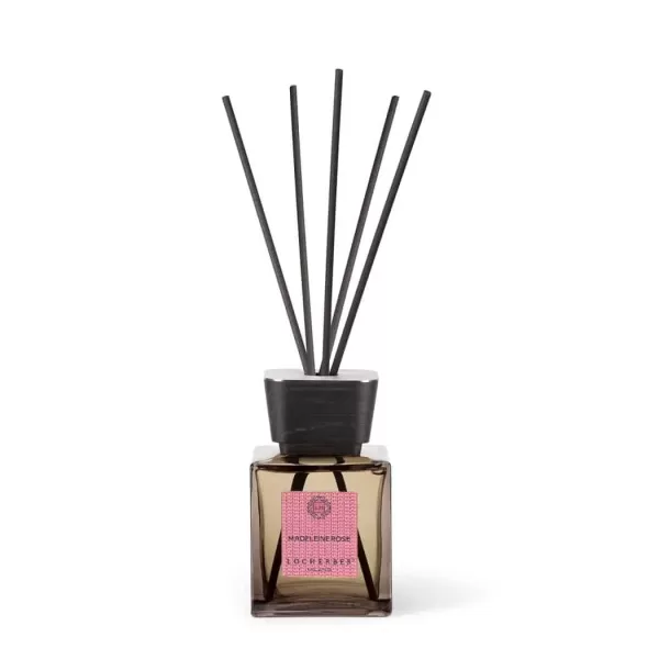 Locherber Milano Madeleine Rose Diffuser 250 ml | Mood Collection | Floraler Raumduft mit Damaszener Rose, Cassis, Vanille & Eukalyptus