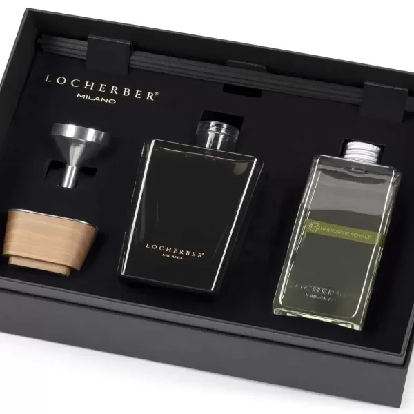 Locherber Milano Rhubarbe Royal Geschenkset 500 ml | Mood Collection | Unisex Duft mit Rhabarber & Moschus, fruchtig-süß