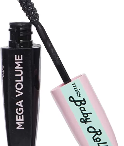 L'Oreal Mega Volume Miss Baby Roll Mascara - Zwart, 3 Stuks, Waterproof, Voor Extreme Volume & Krul, Langdurig Effect, Klontervrij