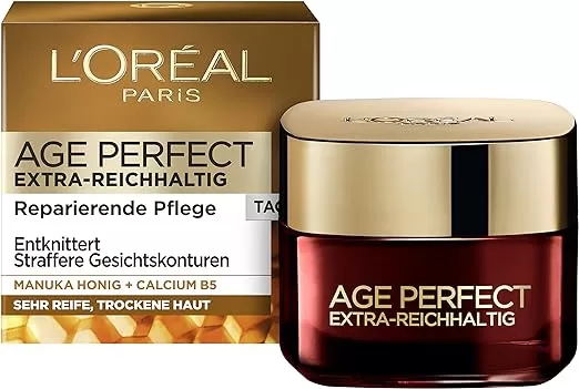 L'Oréal Paris Age Perfect Gezichtscreme - Anti-Aging, Extra Rijkhouder, Met Manuka Honing voor Zeer Rijpe & Droge Huid, 50ml