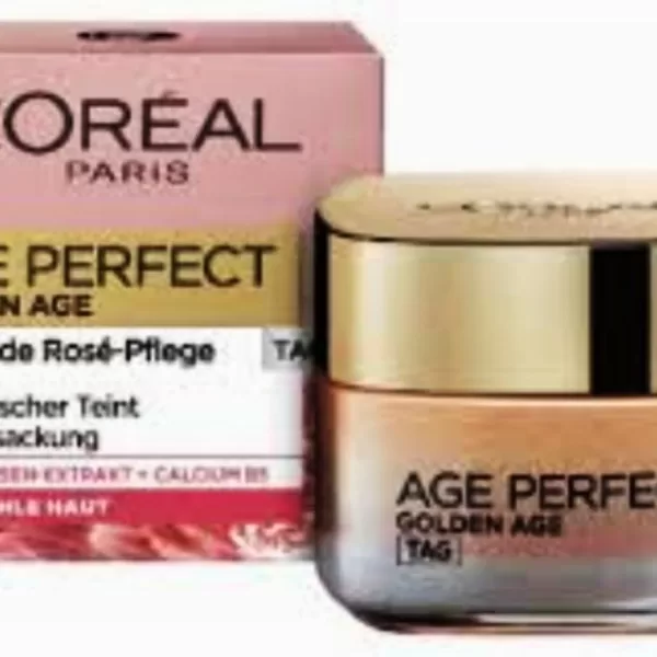 L'Oréal Paris Age Perfect Golden Age Dagcreme 50 ml für 55+ Haut - Verstevigend, hydraterend, met Pioenroosextract & Iris, dermatologisch getest.