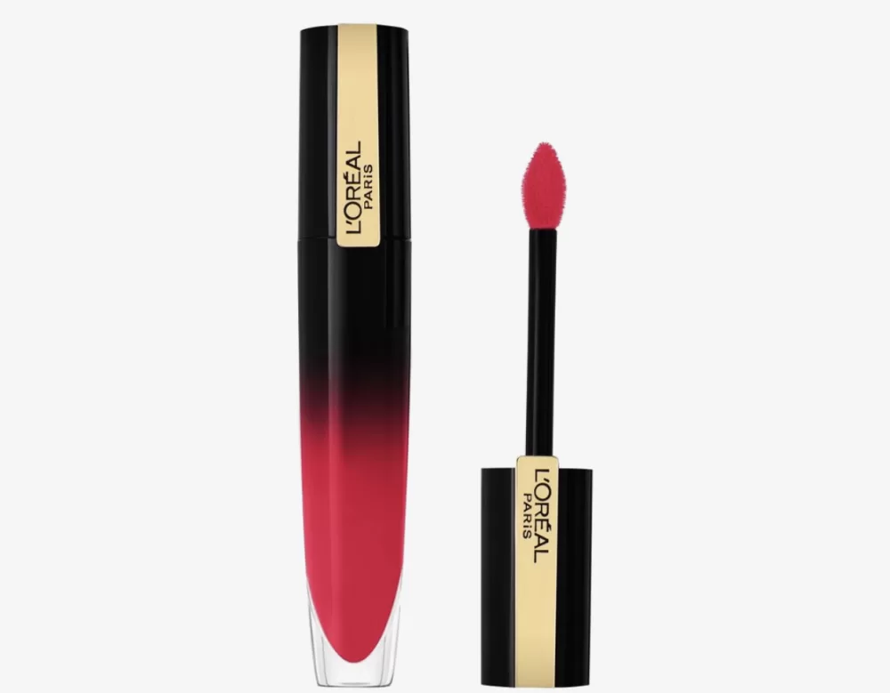 L'Oréal Paris Brilliant Signature Lippenstift 306 Be Innovative - Roter, ultra-glänzender Liquid Lipstick für intensive Farbe und langanhaltenden Glanz