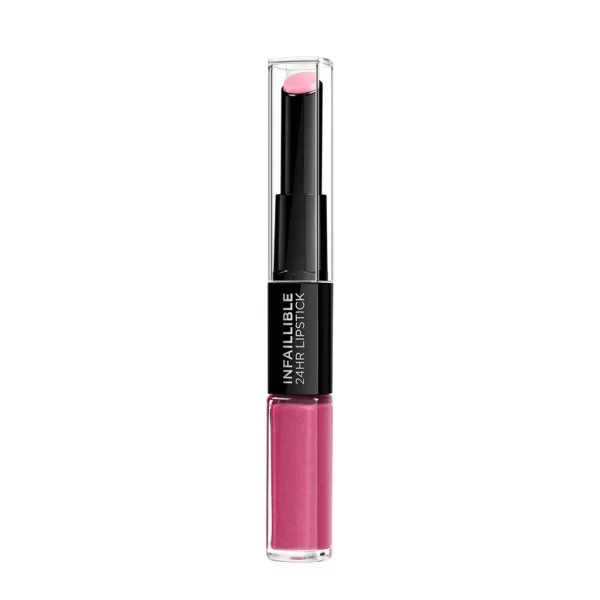 L'Oréal Paris Infaillible 24H Lipstick Tint 121 Flawless Fuchsia - Langdurige Hydratatie, Intense Kleur & Comfort, Smudge-Proof Lippenstift