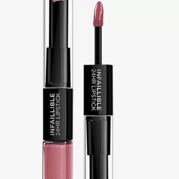 L’Oréal Paris Infallible Lippenstift 213 Toujours Teaberry – Langhaltend, 2-in-1, bis zu 16 Stunden, pflegende Balsam, nicht abfärbend